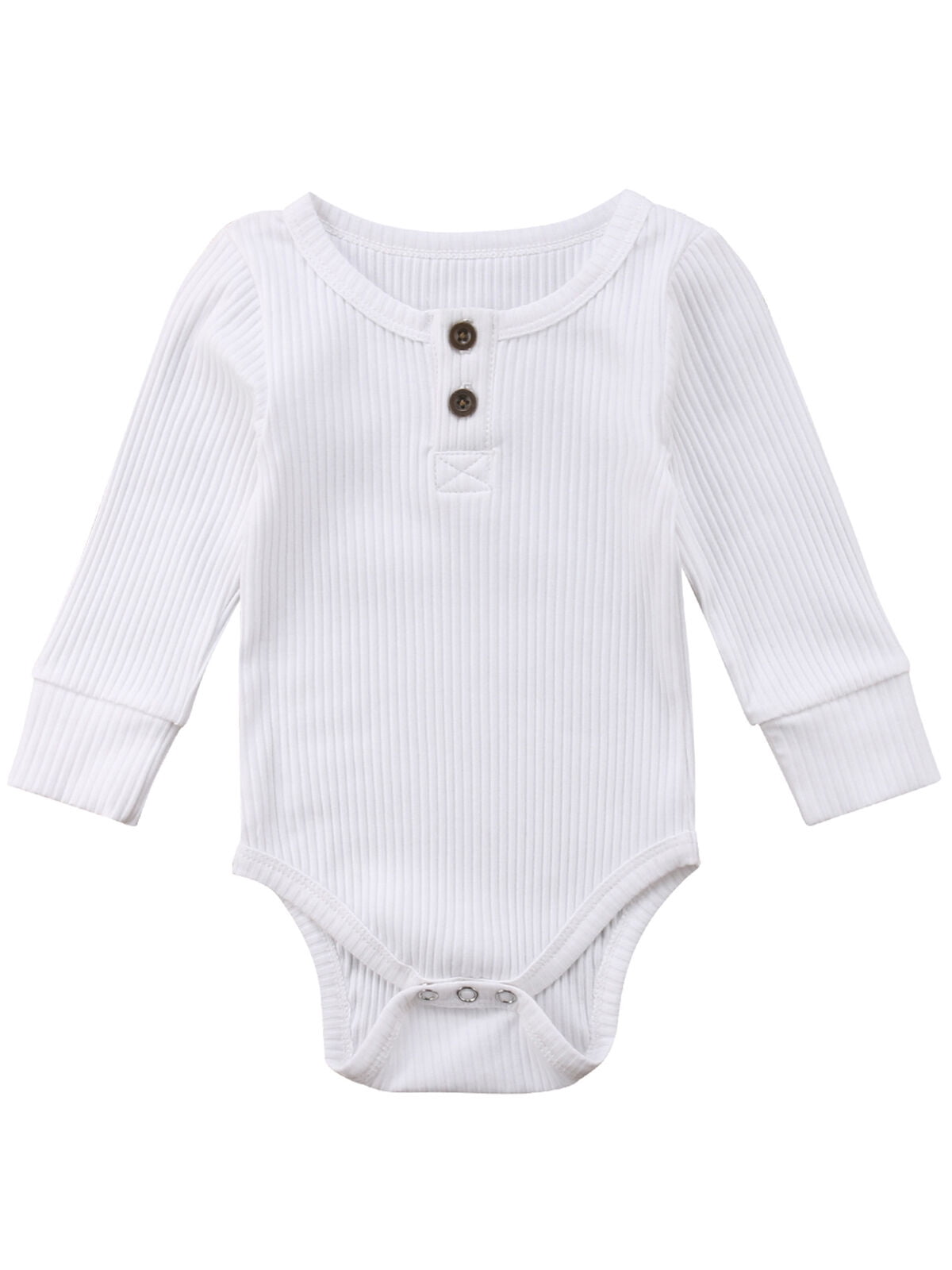 Newborn Baby Unisex Jumpsuit Cotton Romper Long Sleeve One-Piece Bodysuits