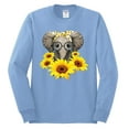 thumbnail image 2 of Elephant Sunflower Cute Love Animal Lover Mens Long Sleeve Shirt, Light Blue, 3XL, 2 of 3