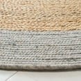 thumbnail image 3 of SAFAVIEH Braided Carina Bordered Reversible Area Rug, Silver/Natural, 3' x 3' Round, 3 of 11