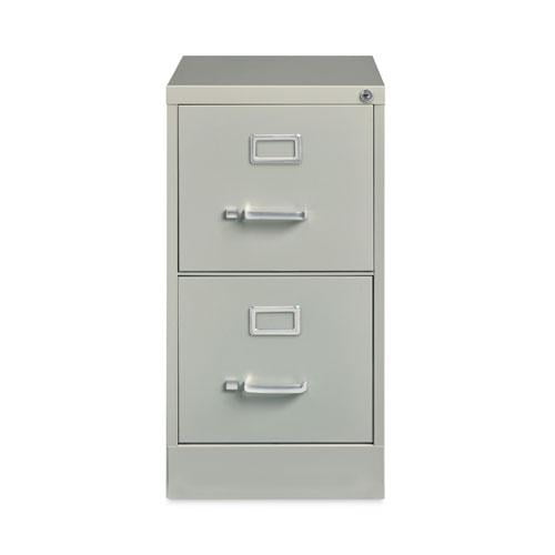 Alera Two-Drawer Economy Vertical File, Letter-Size File Drawers, 15" x 22" x 28.37", Light Gray
