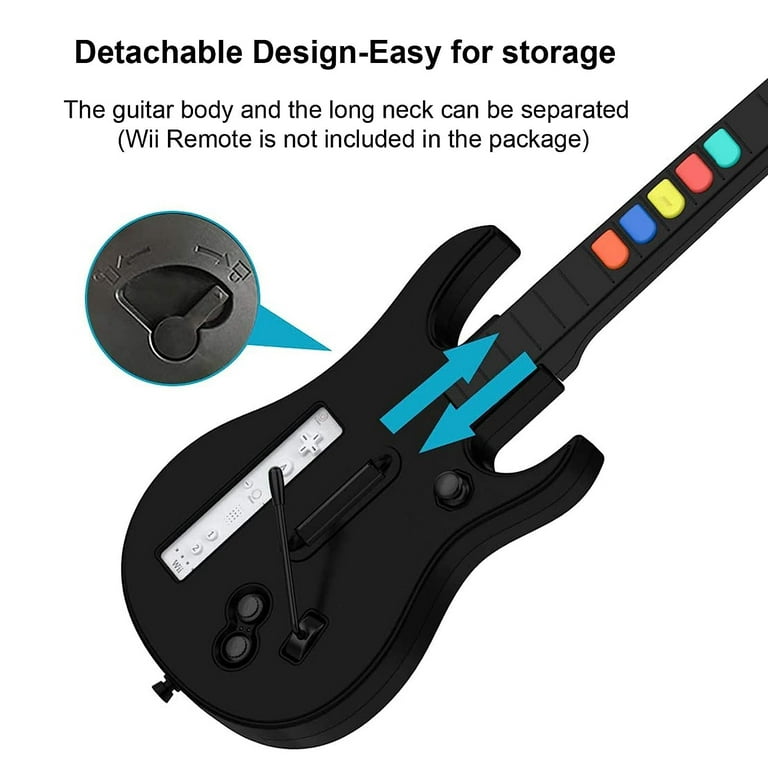 NBCP Wii Guitar Hero, Wireless Guitar for Wii Guitar Hero and Rock