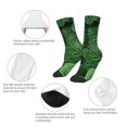 thumbnail image 3 of Naloa Natural Green Leaves Kids Socks Unisex Kids and Toddlers' Crew Socks, ,1 Pairs, 3 of 5