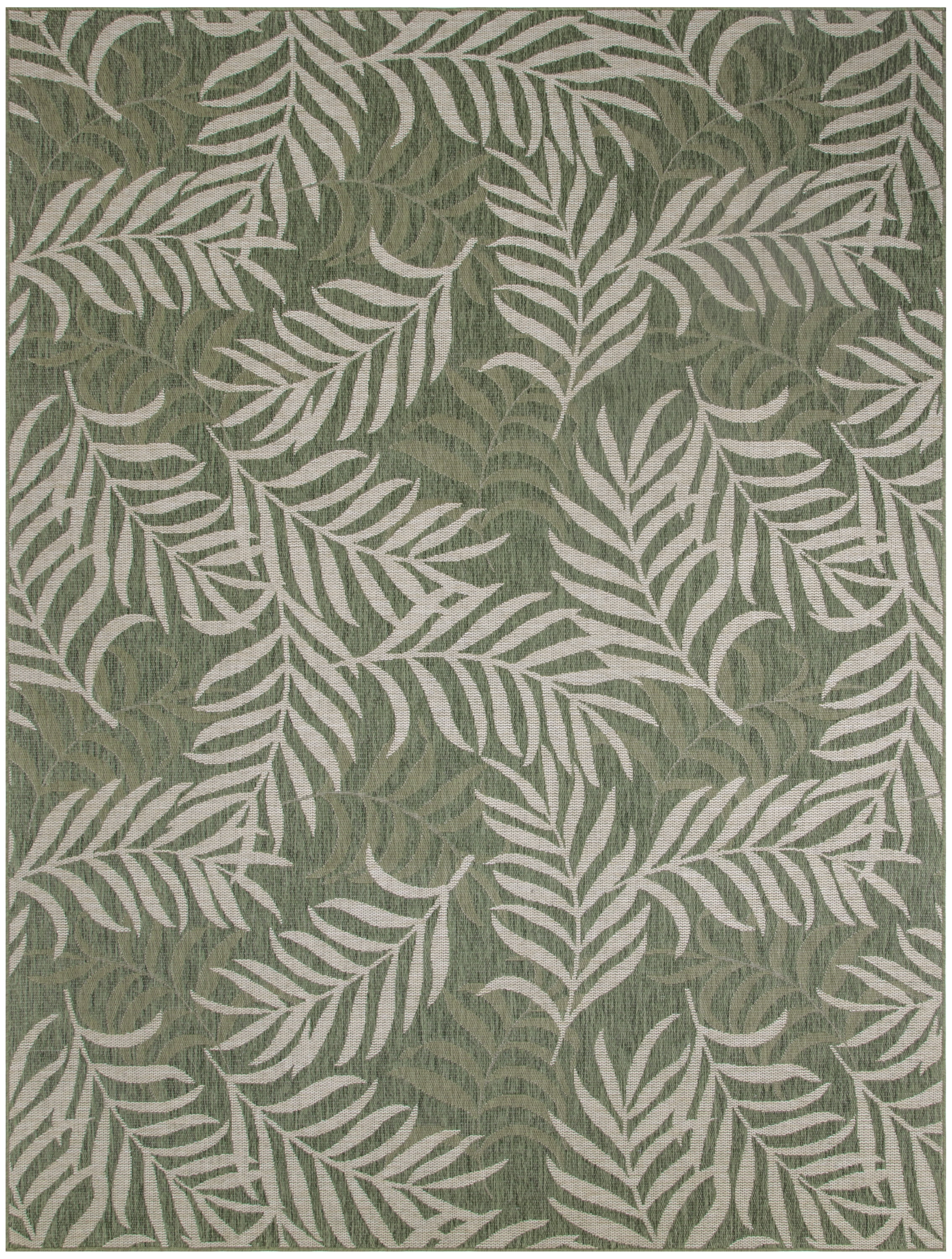 Nourison Garden Oasis Indoor/Outdoor Green Ivory 9' x 12' Area Rug (9x12)