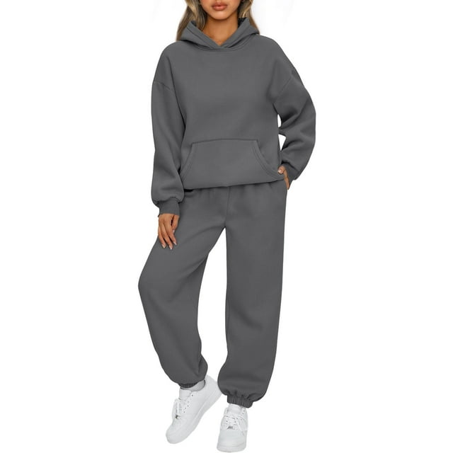 Women 2 Piece Outfit Matching Lounge Sets Workout Sweat Suits Sweatpants Hoodies Clothes