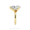 thumbnail image 3 of Bling Craft 14K Yellow Gold Plated 925 Sterling Silver Wedding Engagement Ring for Women 4 CT 13.7x8.7MM Solitaire Pear Cut Moissanite Ring Trendy Gold Jewelry Promise Ring Size 8, 3 of 6
