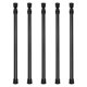 thumbnail image 1 of Paquete de 5 barras de tensión para armarios, cortinas con resorte para proyectos de bricolaje, ancho extensible, de 11,81 a 20 pulgadas (negro), 1 of 4