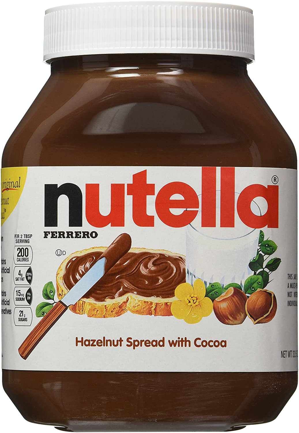 Nutella Hazelnut Spread, 33.5 oz Bottle, 2 Pack