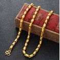 thumbnail image 5 of K-KED Men's solid Chain 22K 23K 24K Thai Baht Gold Filled Yellow GP Necklace 24"99g, 5 of 5