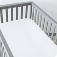 thumbnail image 5 of Bare Home 2 Pack Fitted Sheets - Premium 1800 Collection - Ultra Soft - Crib, Cloud Grey/White, 5 of 8