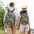 thumbnail image 4 of Xecao Cactus 4 Canvas College Laptop Backpack, a durable rucksack designed for both men and women, ideal for travel, school, and daily use-Small, 4 of 5