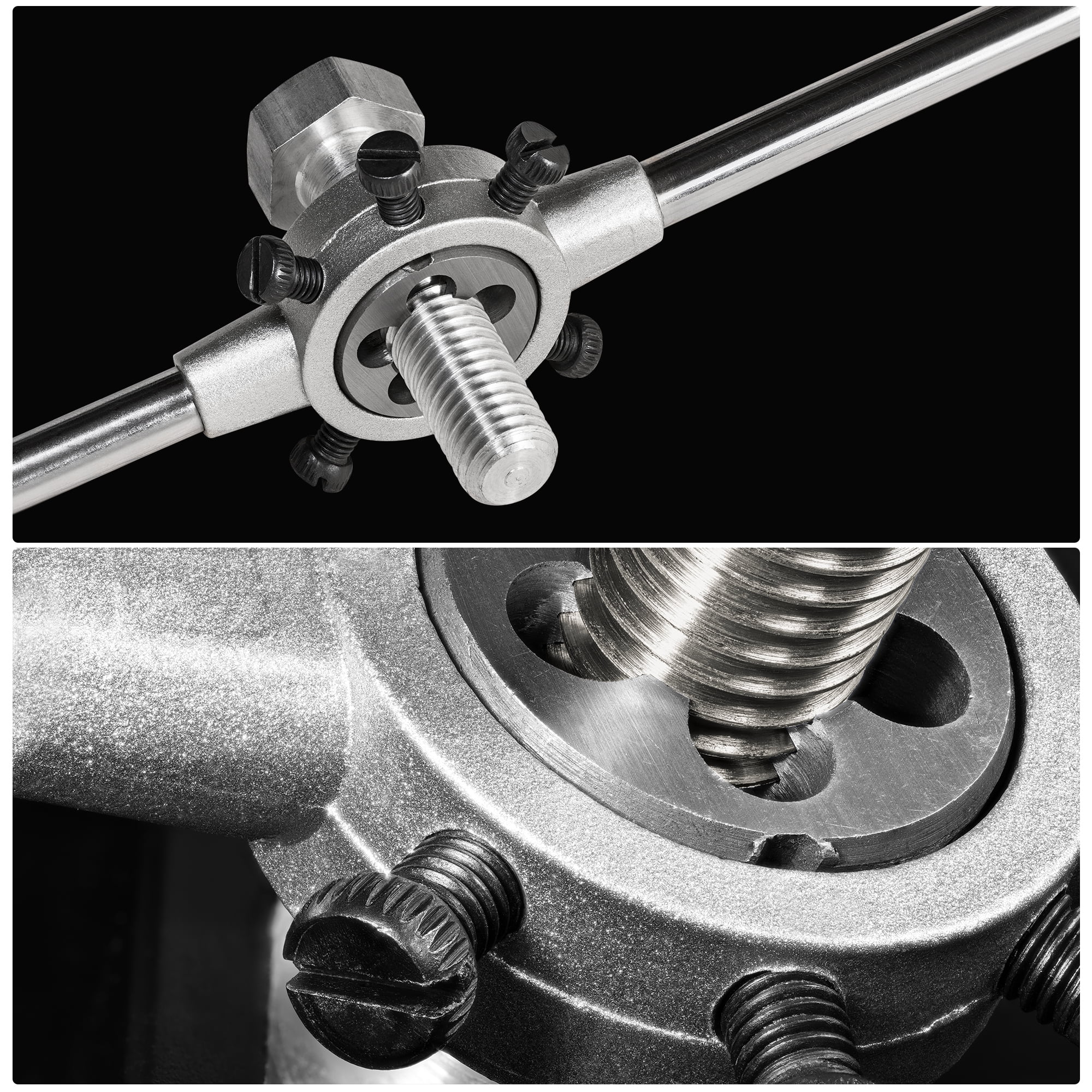 Unique Bargains Round Die Stock Handle Wrench Holder for Round Die with Knurled Handle 38*14mm