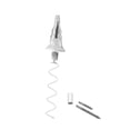 thumbnail image 4 of Soporte para punta del de de fácil instalación con rosca. Adaptador estabilizador universal de metal para fiestas navideñas. Blanco, 4 of 8