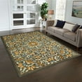 thumbnail image 3 of (2 pack) Mainstays Bright Persian Medallion Rust Multicolor Indoor Area Rug, 7' x 10', 3 of 8