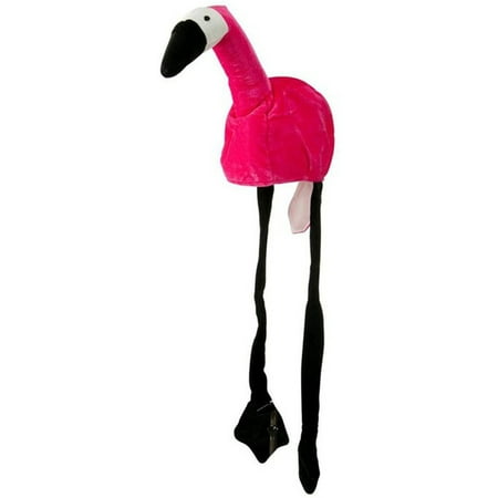 Funny Plush Stuffed Pink Flamingo Party Hat Cap Costume Accessory