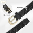 thumbnail image 3 of Braided Canvas Elastic Belt for Men and Women Stretch Woven Belt for Jeans Casual Golf Belt, 3 of 9