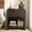 Walnut, variant on Easoger Fluted Nightstand with Charging Station, Modern Bedroom Side Table with Gold Handles & Open Shelf, Natural Oak (1 Pack)