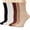 Beige, variant on Fancifize Women Ribbed Mid Socks Casual Soft Stretch Solid Color Lettuce Edge Cute Socks for Fall Winter,Beige