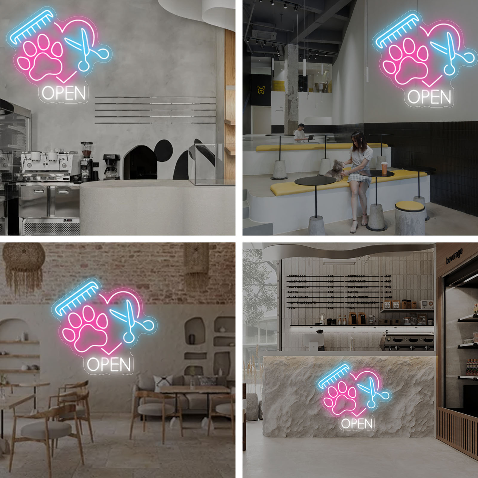 Pet Open Paw Neon Sign, Pet Spa Neon Light, Pet Shop Open Led Lights, Pet Salon Led Sign, Pet Grooming Sign, Pet Spa Decor, Pet Shop Welcome Sign, Pet Stores and Animal Clinics Neon Wall Signs