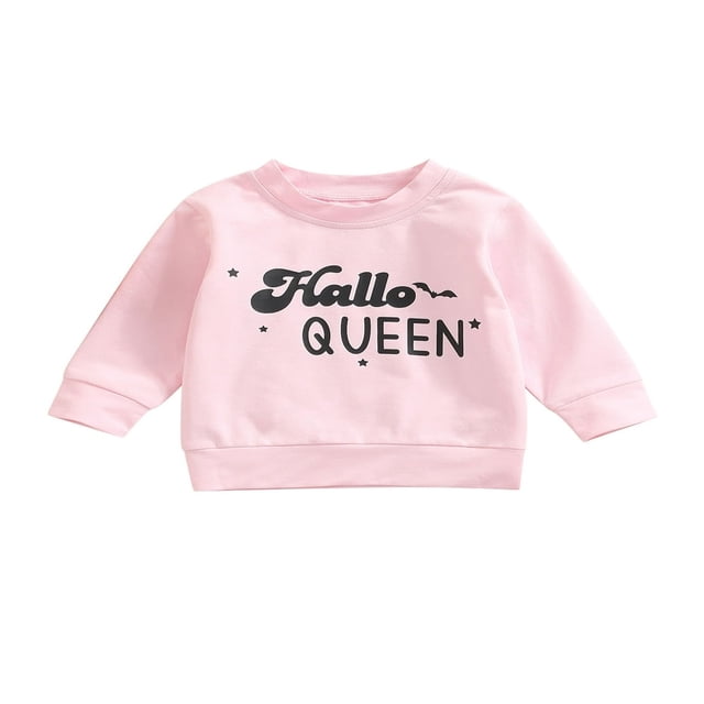 EIMELI Bébé Filles Garçons Halloween Sweat-Shirts Lettre Imprimé Col Rond Pulls à Manches Longues Automne Hiver Casual Tops