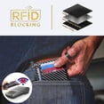 thumbnail image 3 of Cartera Travelambo Slim de piel con bloqueo RFID de 8 cm x 10 cm, 3 of 5