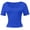 Royal Blue, variant on Women's Scoop Neck Short Sleeve Crop Tops Slim Fit T-Shirts