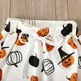 thumbnail image 6 of StylesILove Baby Girls Orange Buffalo Check Short Sleeve Top with Pumpkin Skirt 2pcs Halloween Outfit, 6 of 11