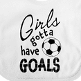thumbnail image 4 of Inktastic Girls Gotta Have Goals Soccer Girls Baby Bib, 4 of 4
