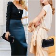 thumbnail image 2 of Bolso de mano elegante TANGJMXG bolso de noche Negro 20x11x5cm, 2 of 5