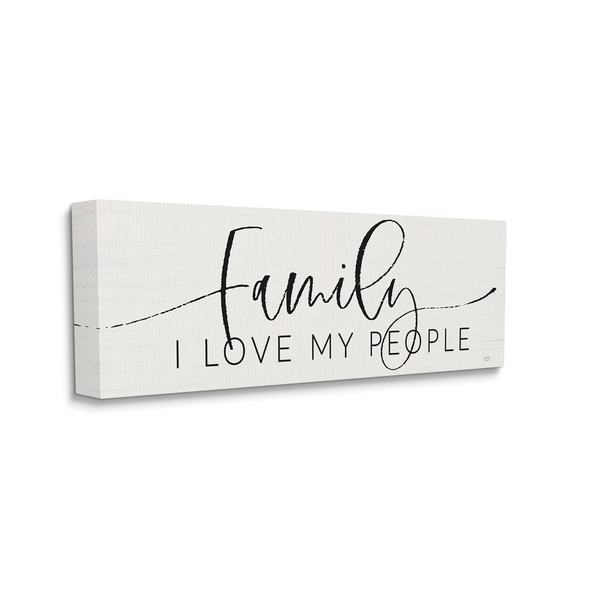 Stupell Industries I Love My People Affectionate Family Phrase Graphic Art Gallery Wrapped Canvas Print Wall Art, Design by Lux + Me Designs