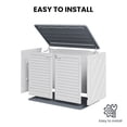 thumbnail image 6 of Outdoor Resin Storage Shed, 35 Cu.Ft Trash Can Storage Box with Lockable Door, Horizontal Outdoor Storage Cabinet for Garbage Cans, Garden Tools, 6 of 8