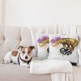 thumbnail image 4 of Ambesonne Animal Throw Pillow Cover 2 Pack, Giant Animal Flowers, 18", Multicolor, 4 of 5