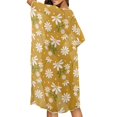 thumbnail image 4 of HELLHERO Daisies Bathing Suit Cover Up High Quality Fabrics Breathable Free Size Long Kimono Swimsuit Cover Up for Women, 4 of 6