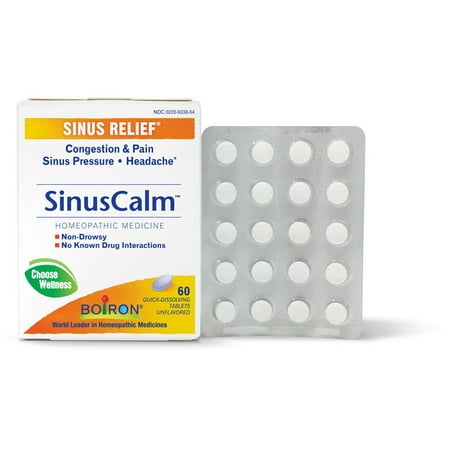 Boiron Sinuscalm Sinus Relief Medicine  Tablets For Runny Nose  Congestion  Sinus Pressure  Headache  Tablets  Non-Drowsy  60 Count Boiron Sinuscalm Sinus Relief Medicine  Tablets For Runny Nose  Congestion  Sinus Pressure  Headache  Tablets  Non-Drowsy  60 Count