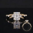 thumbnail image 6 of solitaire jewels 2.5CT Radiant Moissanit Hidden Halo Engagement Ring For Women, 18K Yellow Gold, 6 of 7