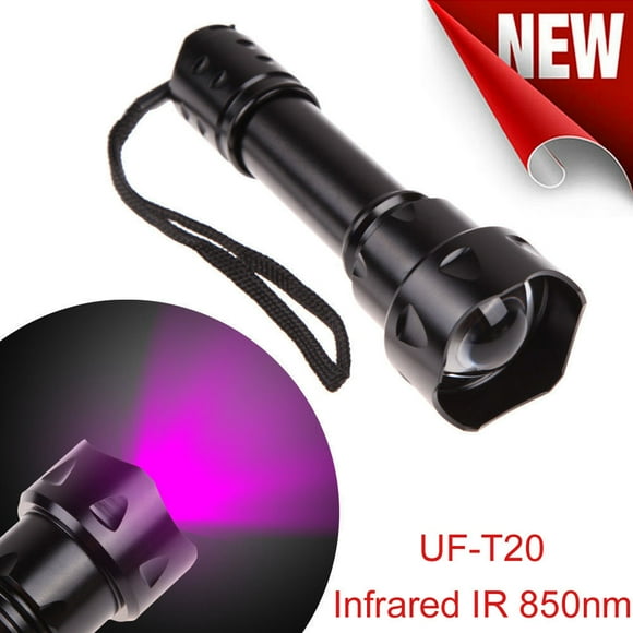Agiferg Lampe de Poche Led Zoom Vision Nocturne 850nm Infrarouge UF-T20 Extérieure