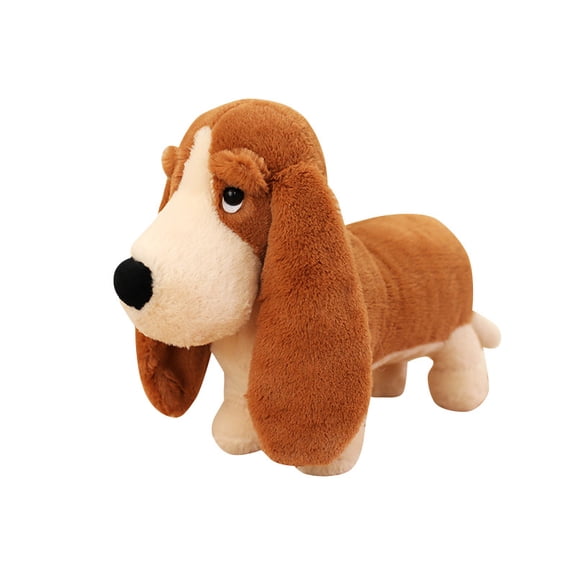 1pcs 11.8in Plush Dog Doll, Soft Throw Pillows Stuffed Premium Polyester Fiber Sofa Cushion Christmas Party Decor，Orange
