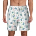 thumbnail image 2 of Goofa Sea Turtle Printed Men's Swim Trunks Board Shorts Quick Dry Mens Swimming Trunks with Compression Liner,Breathable Fit Hawaii Beach Shorts-3X-Large, 2 of 9