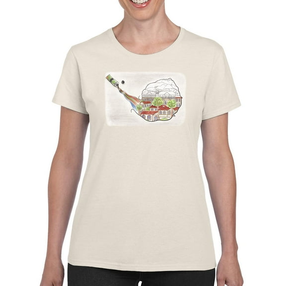 Colorful Places T-Shirt Women -Askin Ayrancioglu Designs, Female 4X-Large