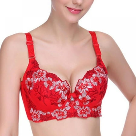 

BallsFHK Women s Extra-expansion Seamless Soft Support Small Chest Gathered Cup Sexy Bra