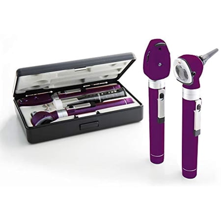 ADC - 5110NLV Otoscope/Ophthalmoscope Diagnostic Set, Pocket Size, LED Lamp, 2.5V, Hard Case, Diagnostix 5110NL, Purple