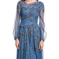 thumbnail image 3 of Theia womens  Wilma Bishop Sleeve Gown, 0, Blue, 3 of 4