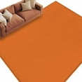 thumbnail image 2 of Burnt Orange 6x9 Area Rugs, Farmhouse Solid Orange Color Modern Art Non-Skid Rubber Backing Large Rectangle Rugs - Living Room Bedroom Home Office, Indoor Floor Mat Carpets Washable Rug, 2 of 9