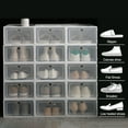 thumbnail image 2 of Caja de zapatos, zapatero de plástico transparente / caja de almacenamiento de zapatos Abanopi blanco, 2 of 7