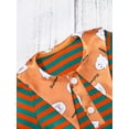 thumbnail image 5 of Franhais Baby Romper, Halloween Stripe Cartoon Patterns Lapel Long Sleeve Bodysuit for Girls Boys, 5 of 9
