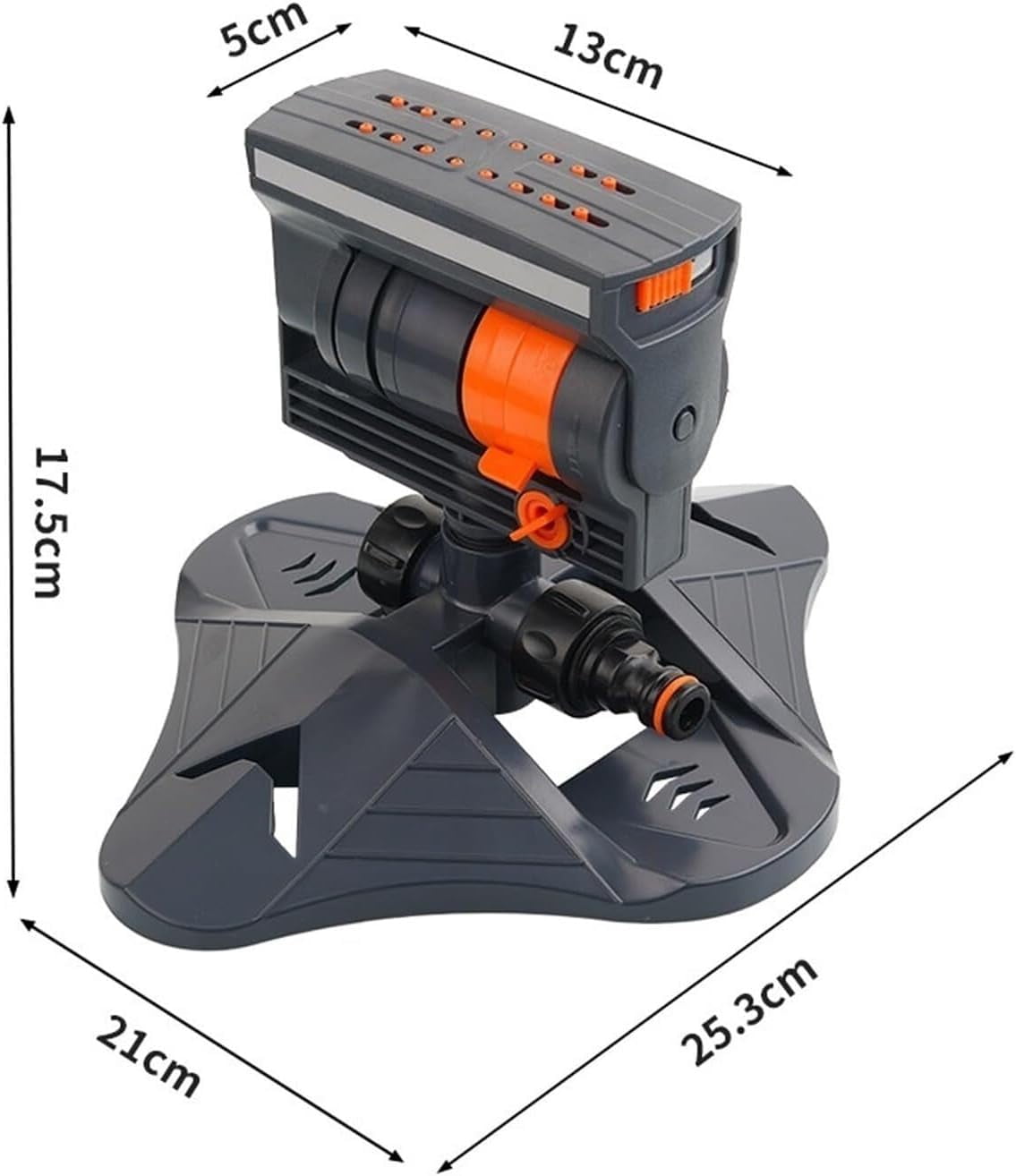 16-Hole Automatic Oscillating Sprinkler | Garden Water Sprayer for Lawn, Yard & Plant Irrigation (Adjustable Coverage)(Type-C)
