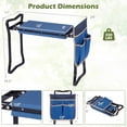 thumbnail image 3 of Costway Folding Sturdy Garden Kneeler Gardener Kneeling Pad & Cushion Seat Knee Pad Seat Blue, 3 of 9