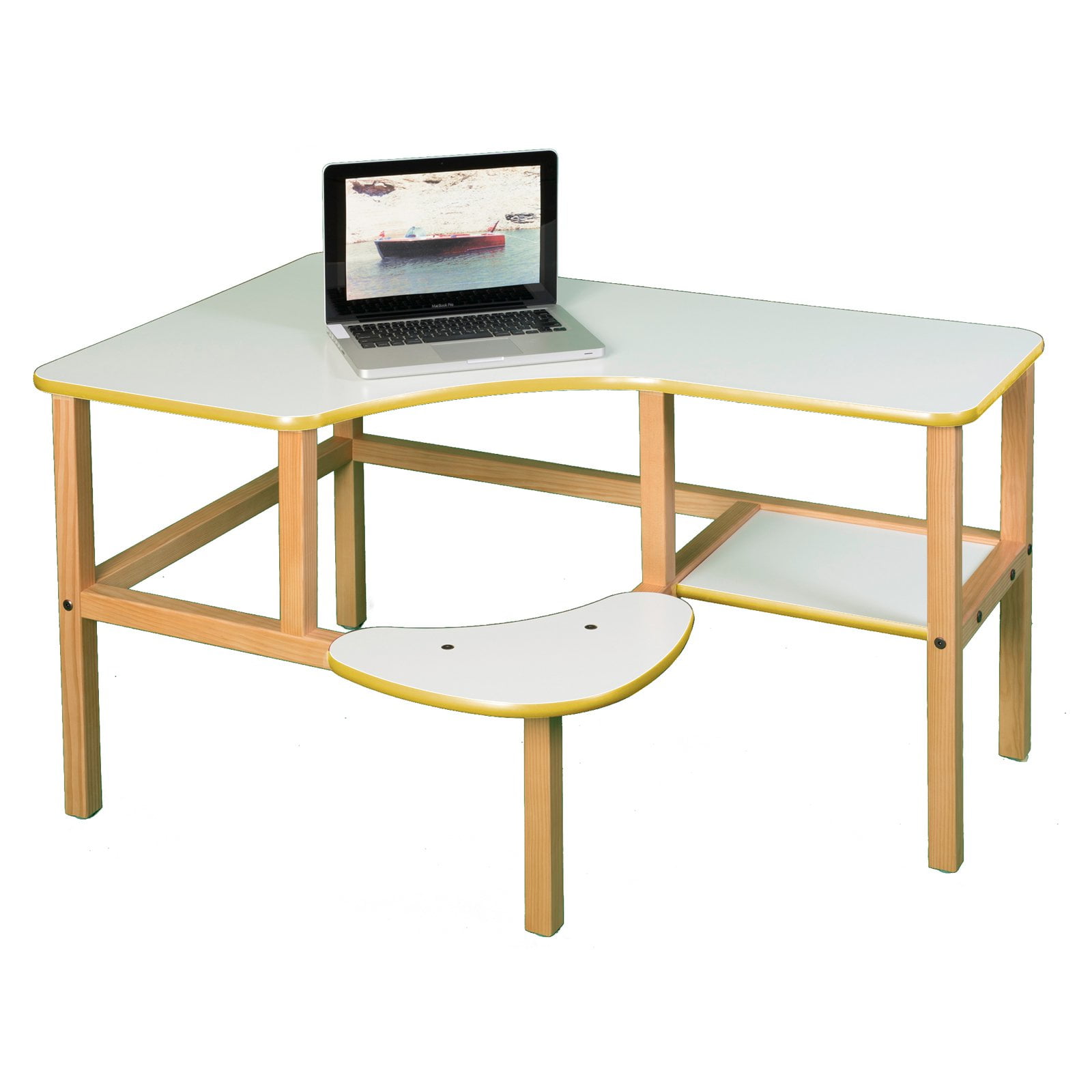 Wild Zoo PreSchool Computer Desk White