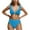 Blue Womens High Waisted Swimsuits Savings, variant on Womens Swimsuit Two-Piece Bathing Suit Ruffle Backless Deep V-Neck High Waisted Bikini Bottom