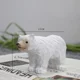 thumbnail image 2 of 1 pieza de adornos de animales de madera tallados a mano DIY oso pardo decoración de mesa para el hogar artesanía modelo animal regalos para niños, 2 of 5