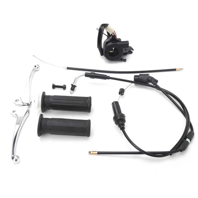 Throttle Grip Brake Handle Throttle Grip Cable Brake Lever Ignition Switch Kit Fit For YZinger 50/PeeWee PW50